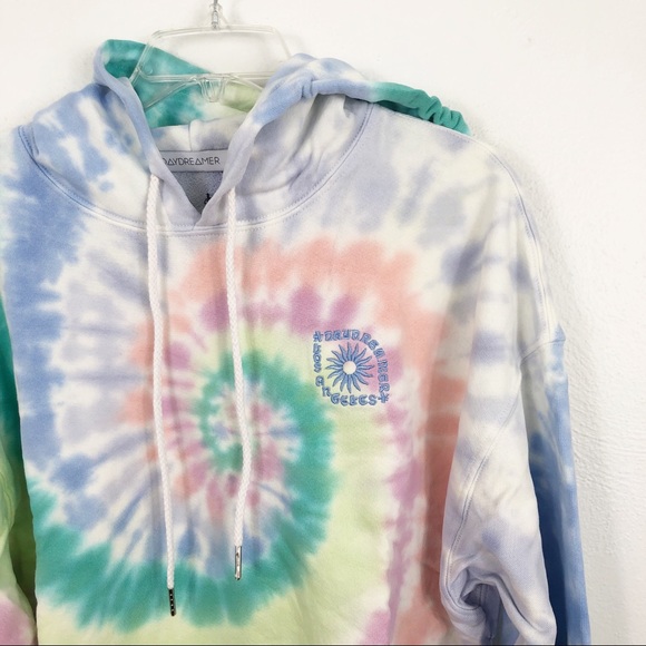 Daydreamer LA Eye Shrunken Hoodie Prismatic Tie Dye - Picture 4 of 12